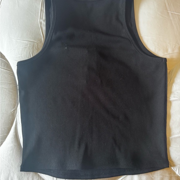 Black Ribbed Tank Top - Picture 2 of 3